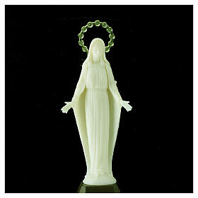 Fluorescent statue of Our Lady of the Miraculous Medal 18 cm