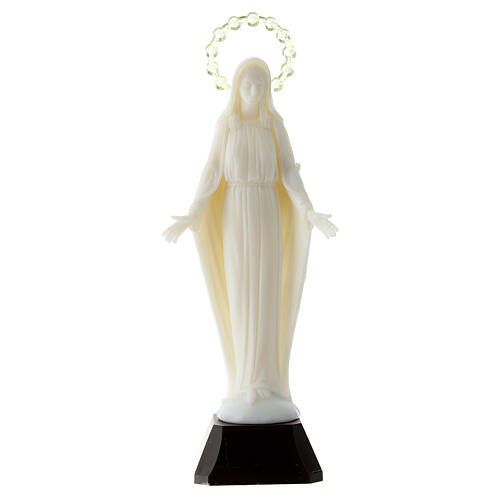 Fluorescent statue of Our Lady of the Miraculous Medal 18 cm 1