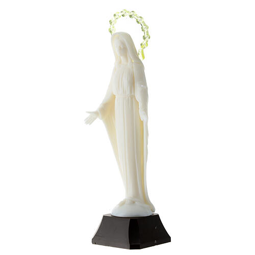 Fluorescent statue of Our Lady of the Miraculous Medal 18 cm 3