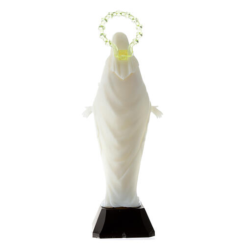 Fluorescent statue of Our Lady of the Miraculous Medal 18 cm 4
