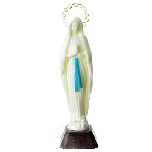 Our Lady of Lourdes' statue, fluorescent, 18 cm 1
