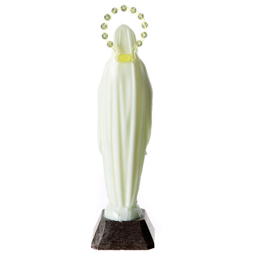 Our Lady of Lourdes' statue, fluorescent, 18 cm 4