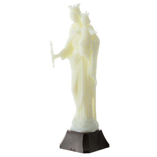 Fluorescent statue of Mary Help of Christians 18 cm 3