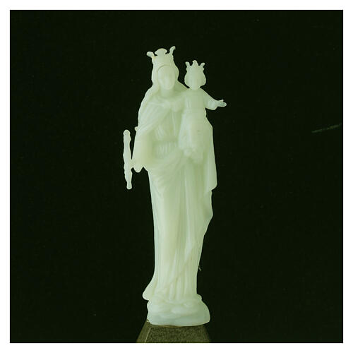 Mary Help of Christians' statue, fluorescent plastic, 10 cm 2