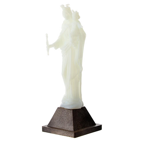 Mary Help of Christians' statue, fluorescent plastic, 10 cm 3