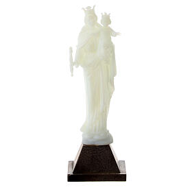 Phosphorescent Mary Help of Christians statue 10 cm