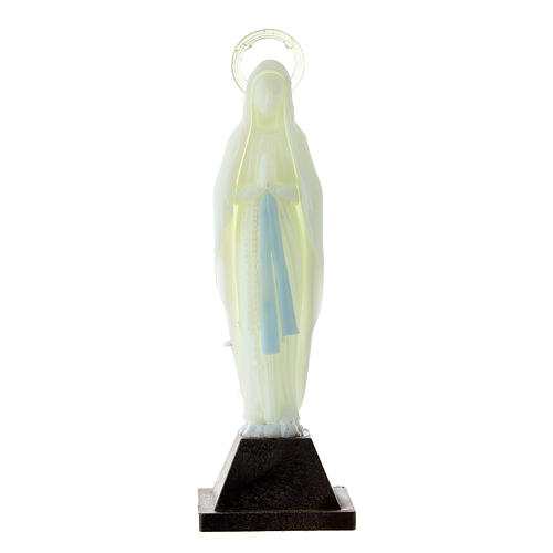 Our Lady of Lourdes' statue, fluorescent plastic, 10 cm 1