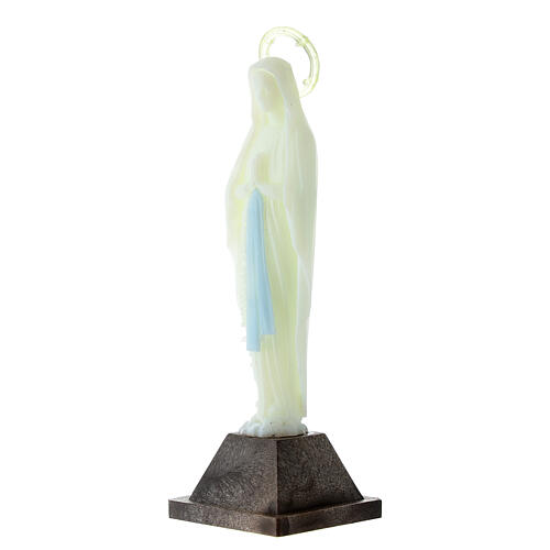 Our Lady of Lourdes' statue, fluorescent plastic, 10 cm 3