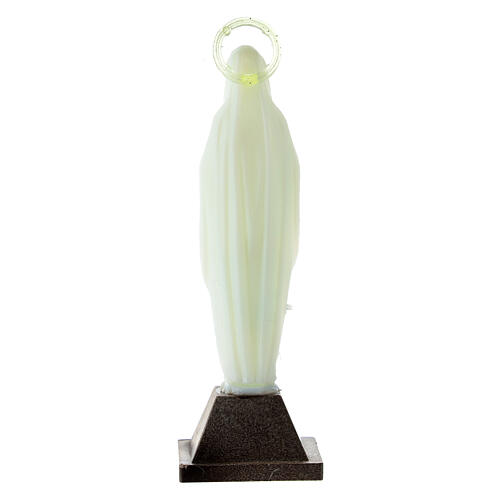 Estatua de la Virgen de Lourdes fosforescente 10 cm 4
