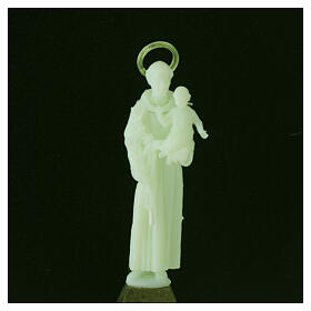 Saint Anthony's small statue of fluorescent plastic 10 cm