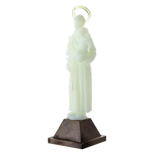 Saint Anthony's small statue of fluorescent plastic 10 cm 3