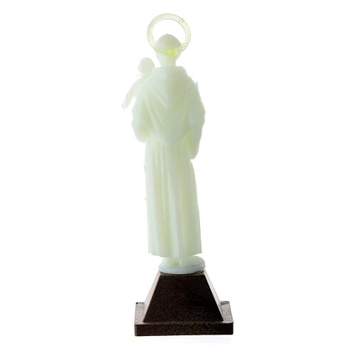 Saint Anthony's small statue of fluorescent plastic 10 cm 4