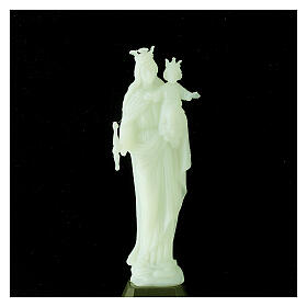 Mary Help of Christians small statue, fluorescent, 12 cm