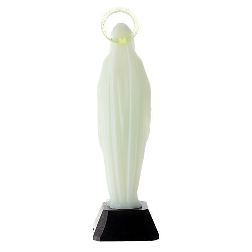 Our Lady of Lourdes fluorescent statue 12 cm 4
