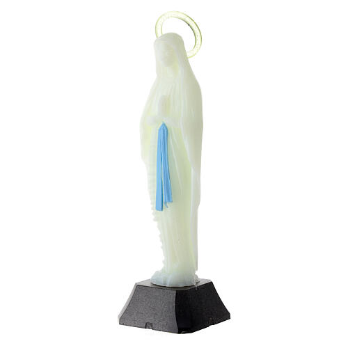 Estatua Virgen Lourdes fosforescente 12 cm 3