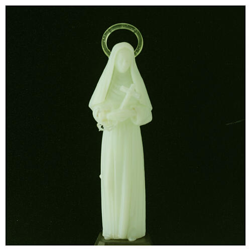 Fluorescent statue of Saint Rita 12 cm 2