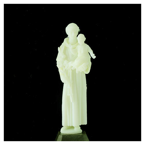 Statue of St. Anthony, fluorescent plastic, 12 cm 2