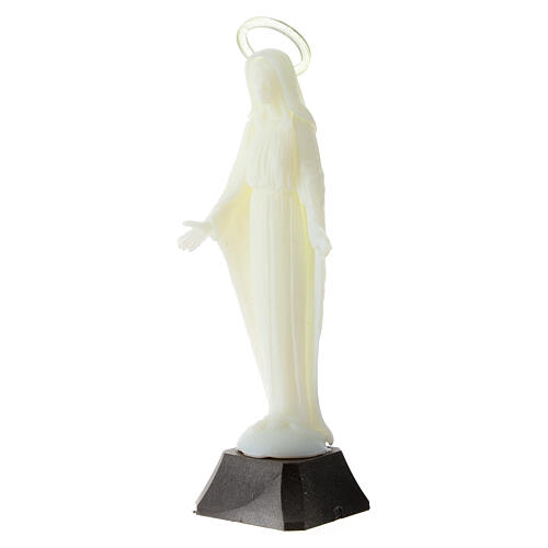 Statue of Our Immaculate Lady, fluorescent plastic, 12 cm 3
