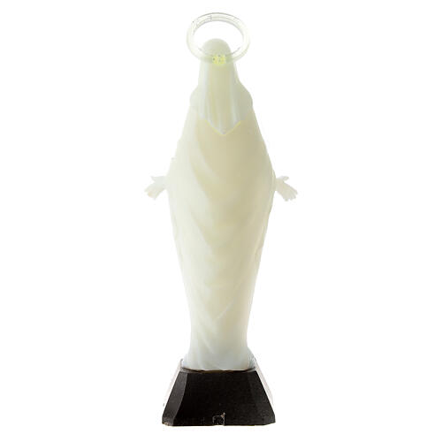 Statue of Our Immaculate Lady, fluorescent plastic, 12 cm 4