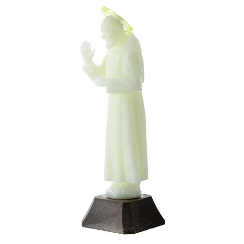 Statue of St. Pio, fluorescent plastic, 12 cm 3