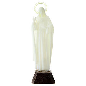 Statue of the Sacred Heart of Jesus, fluorescent plastic, 12 cm