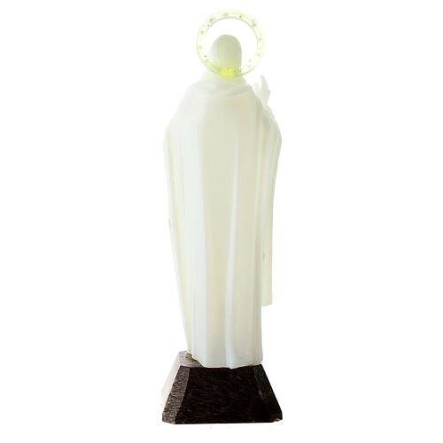 Statue of the Sacred Heart of Jesus, fluorescent plastic, 12 cm 4