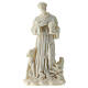 Saint Francis of Assisi, white resin statue, 17 cm s1