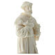 Statua San Francesco D'Assisi resina bianca 17 cm s2