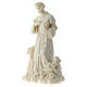 Statua San Francesco D'Assisi resina bianca 17 cm s3