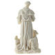 Statua San Francesco D'Assisi resina bianca 17 cm s5