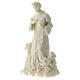 Saint Francis of Assisi statue in white resin 17 cm s3