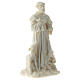 Saint Francis of Assisi statue in white resin 17 cm s4