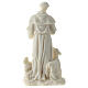 Saint Francis of Assisi statue in white resin 17 cm s5