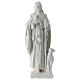 Statue Jésus Bon Pasteur résine blanche 19 cm s1