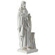 Statue Jésus Bon Pasteur résine blanche 19 cm s4