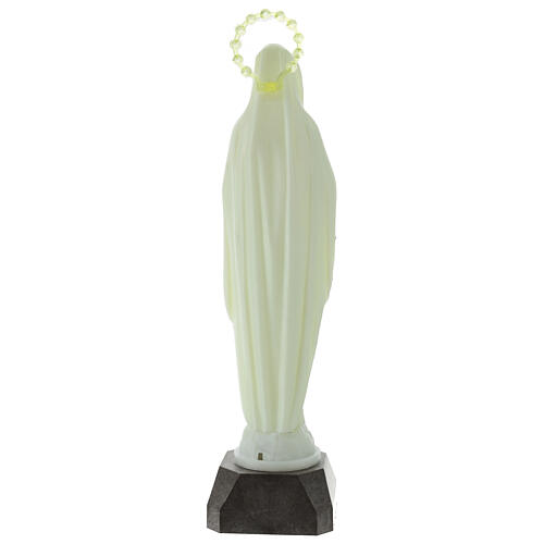Estatua Virgen de Lourdes fosforescente 35 cm 5