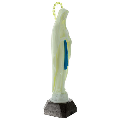 Statue Notre-Dame Lourdes plastique fluorescent 35 cm 3