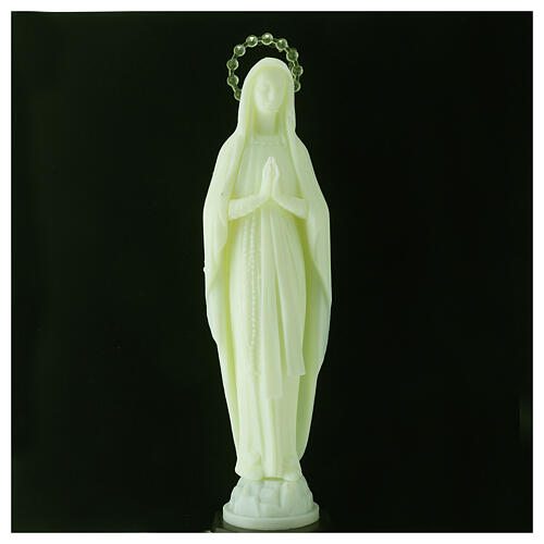 Statua Madonna di Lourdes fosforescente 35 cm  2