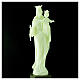 Estatua Virgen Auxiliadora plástico fluorescente base 27 cm s2