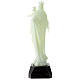 Estatua Virgen Auxiliadora plástico fluorescente base 27 cm s4