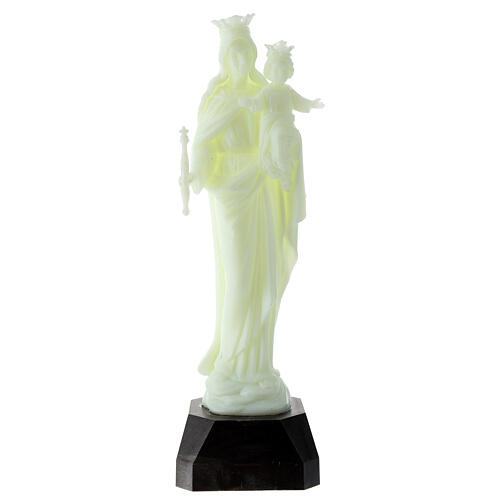 Statue of Our Lady of Help of Christians with fluorescent plastic base 27 cm 1