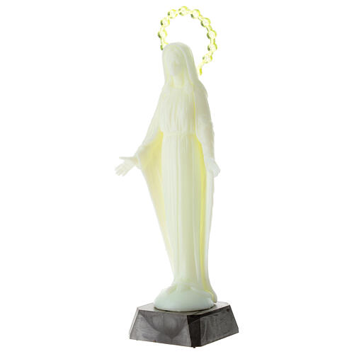 Fluorescent statue, made of plastic, Our Lady Immaculate, 22 cm high 2