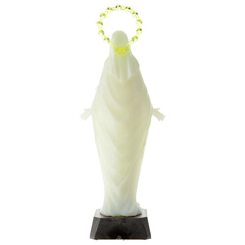 Fluorescent statue, made of plastic, Our Lady Immaculate, 22 cm high 4