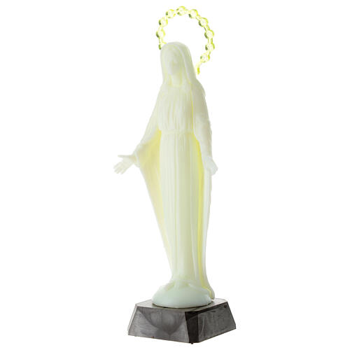 Imagem Nossa Senhora da Imaculada Conceição plástico fluorescente 22 cm 2