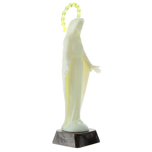 Mary Immaculate statue plastic fluorescent 22 cm 3