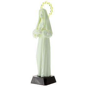 Estatua plástico Santa Rita 24 cm fluorescente