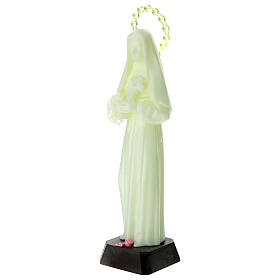 Estatua plástico Santa Rita 24 cm fluorescente