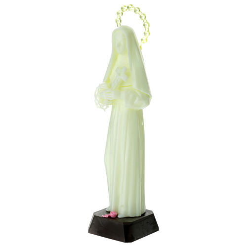 Estatua plástico Santa Rita 24 cm fluorescente 2