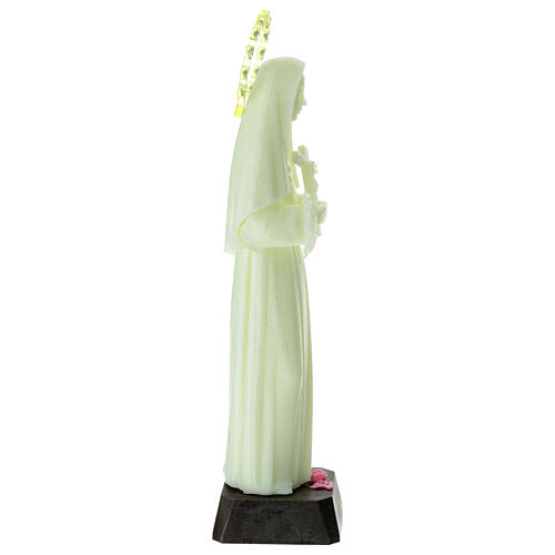 Estatua plástico Santa Rita 24 cm fluorescente 4