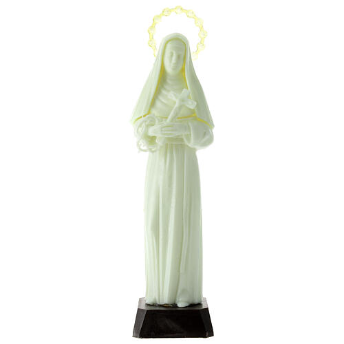 Statue plastique Sainte Rita 24 cm fluorescente 1